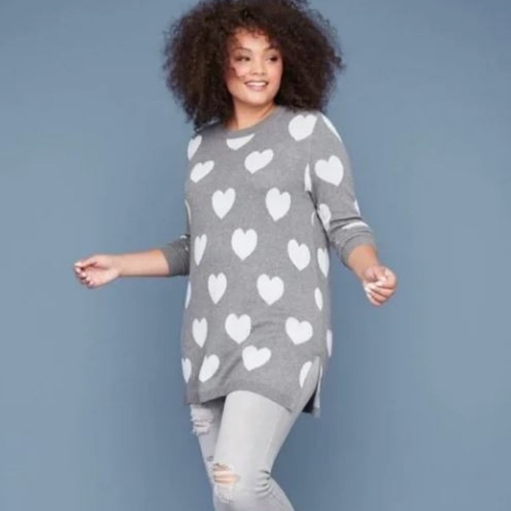 Lane Bryant Heart Sweater 14/16